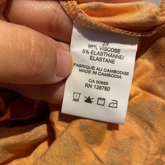 In Every Story...Women Off-Shoulder Top With Smocking Details Plus Size 2X - Picture 9 of 10